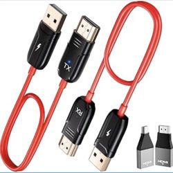 Wireless HDMI Transmitter and Receiver, 4K Decode 1080P@60Hz Ultra HD Output, HDMI Wireless Support 2.4/5G Plug & Play for Video Streaming and Audio t