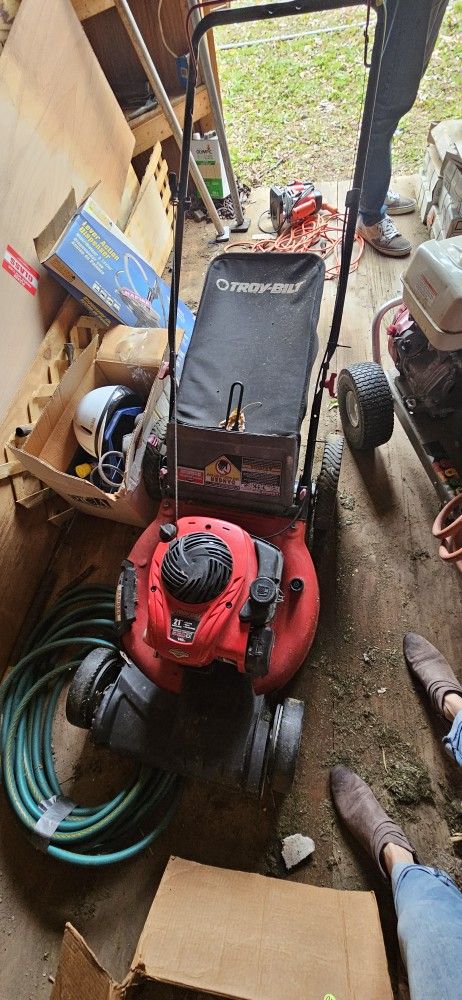 Troy-bilt Gas Powered Lawn Mower And Stihl Gas Powered Weed Wacker