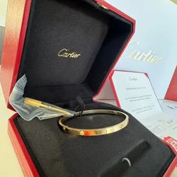 Cartier LOVE Bracelet, Yellow Gold With Diamonds 