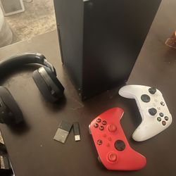 Xbox Series X Controllers 1TB Card Headset And Cords Included 