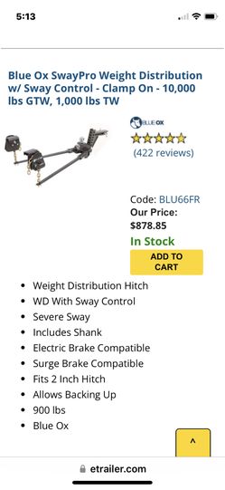 BLUE OX SWAY PRO HITCH