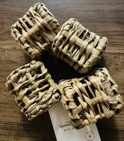 Hearth and Hand RETIRED 4pc Woven Napkin Rings