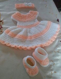 Handmade crochet baby girl