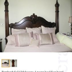 King Sized 4 Poster Headboard With Sides and Footboard