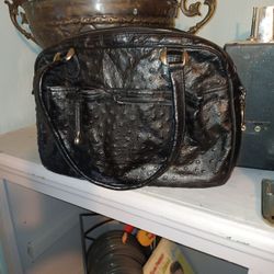 Ostridge Print Supreme Dove Handbag
