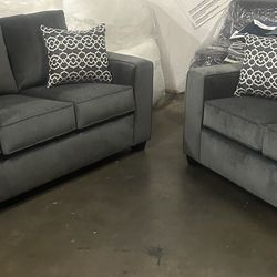 Grey Sofá And Love Set 