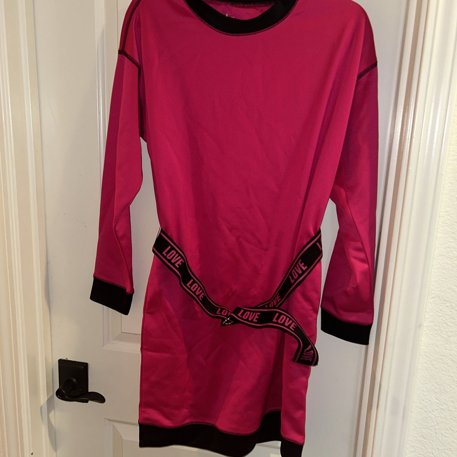 LOVE Pink Ladies Pink Sweater Dress
