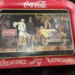 Collectible COCA COLA Tin TRAY 1987 (lst designed in 1924)