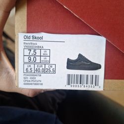 Old School Black Vans