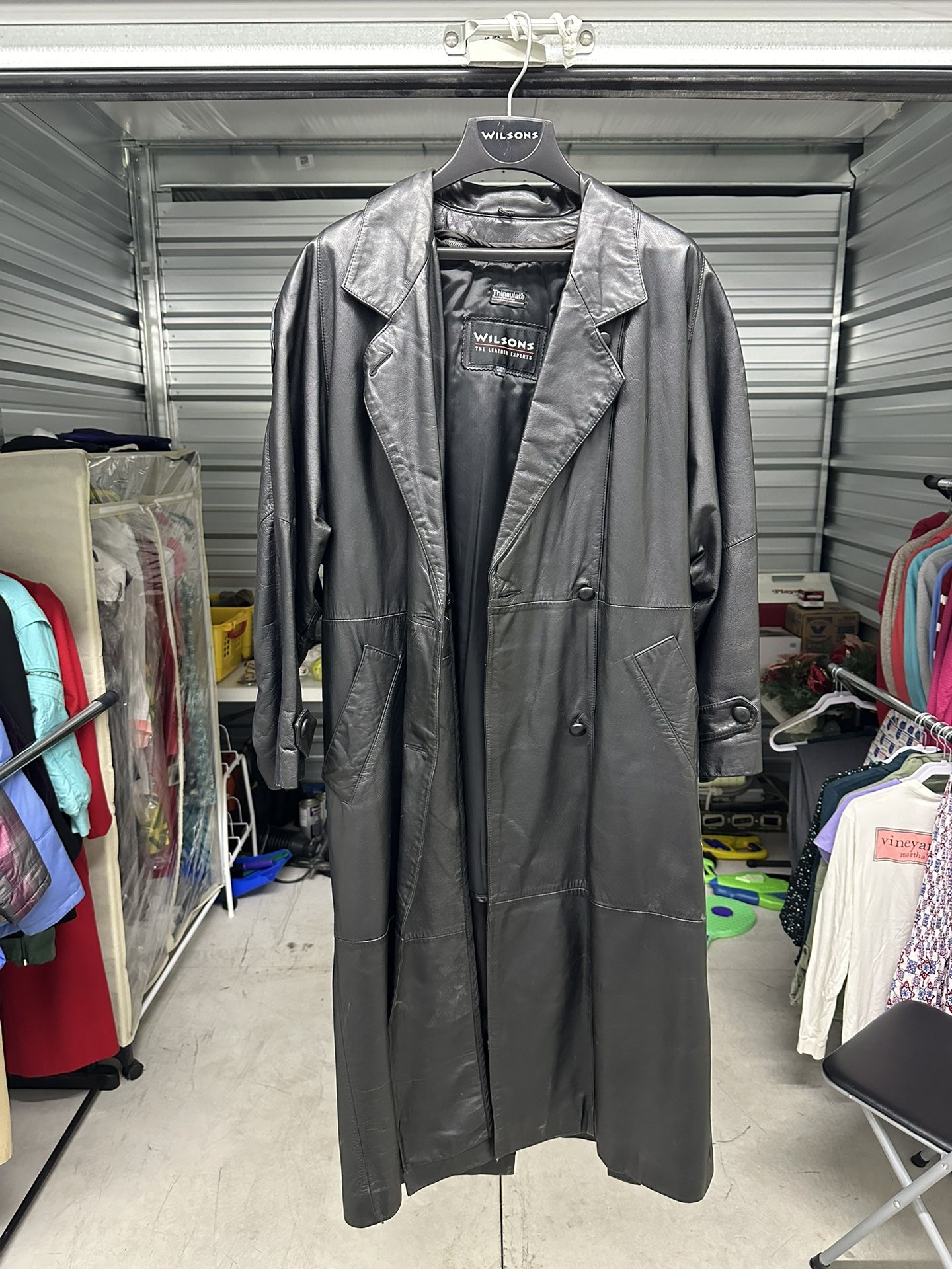 Wilsons The Leather Experts Long Coat Jacket Thinsulate Size (M) Medium