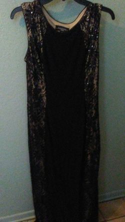 Formal black lace dress
