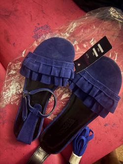 Blue sandals