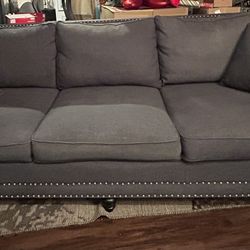 Nailhead Trimmed Sofa & Loveseat