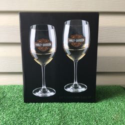Harley Davidson Wine Glasses 