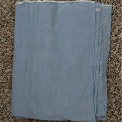 2yds 21”long x44” wide blue fabric solid cotton