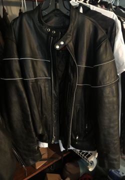 Thick leather jacket