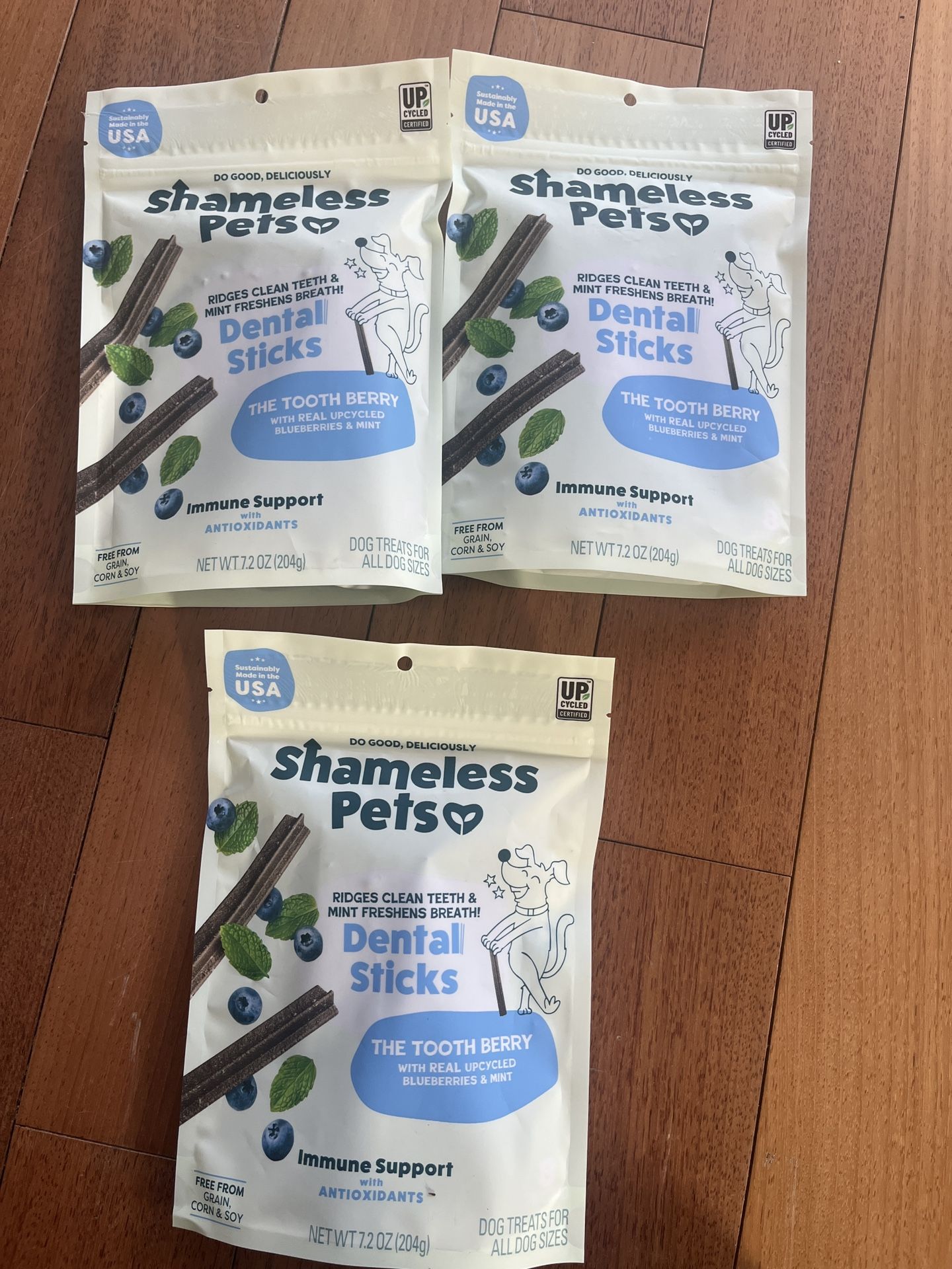Shameless pets dental stick $4/each