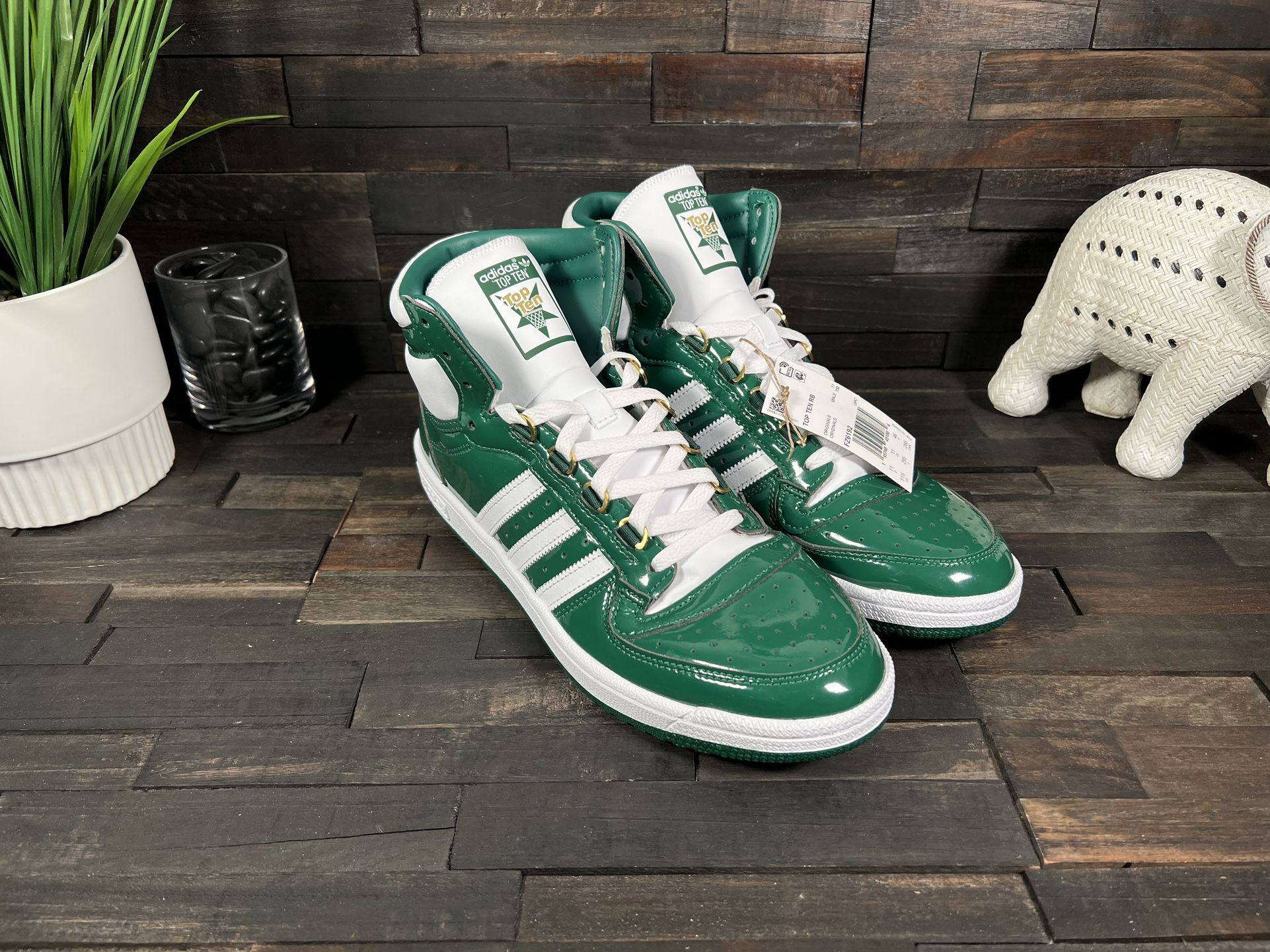 Adidas Originals Top Ten RB Men\'s Basketball Shoes Green White Size 8 (FZ6192) Adidas Top Ten RB White Green Basketball Shoes Men main image 2