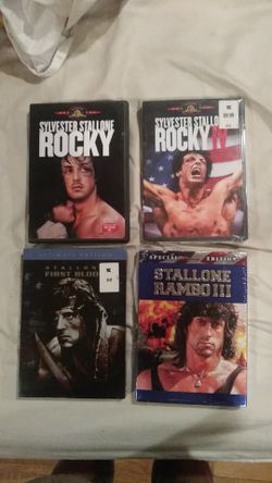 Rocky and rambo DVDs