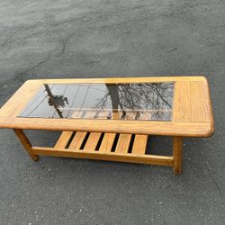 Solid oak coffee table