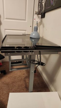 Glass art table