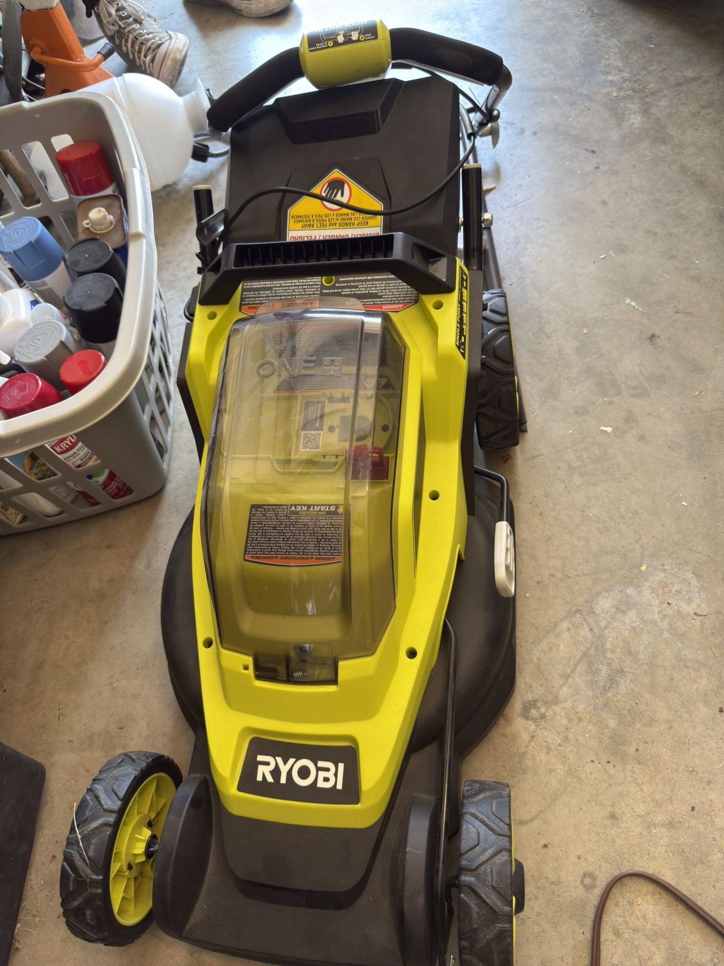 Ryobi Mower With Basket And Like New