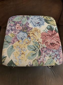 Vintage Floral Footstool