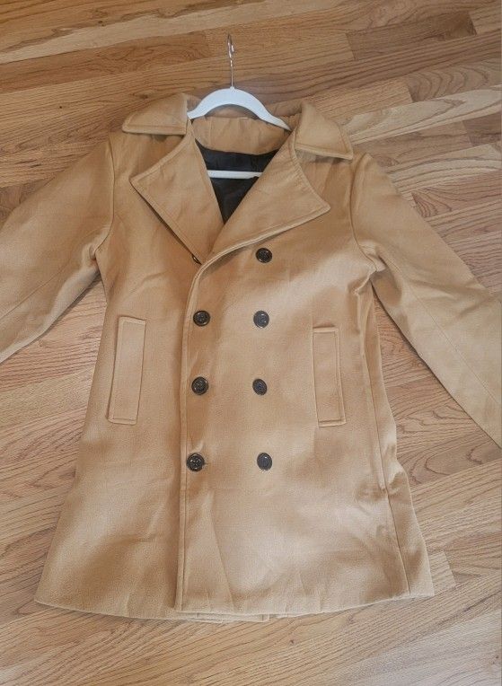 Wool Coat Size Small (Mustard Color)