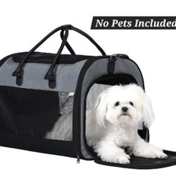 PET MARVEL Cat Carrier Soft Sided Large for Pet Dogs up to 25 Lbs, Airline Approved
