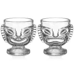 Vintage Two Faced Happy/Sad Tiki Glasses
