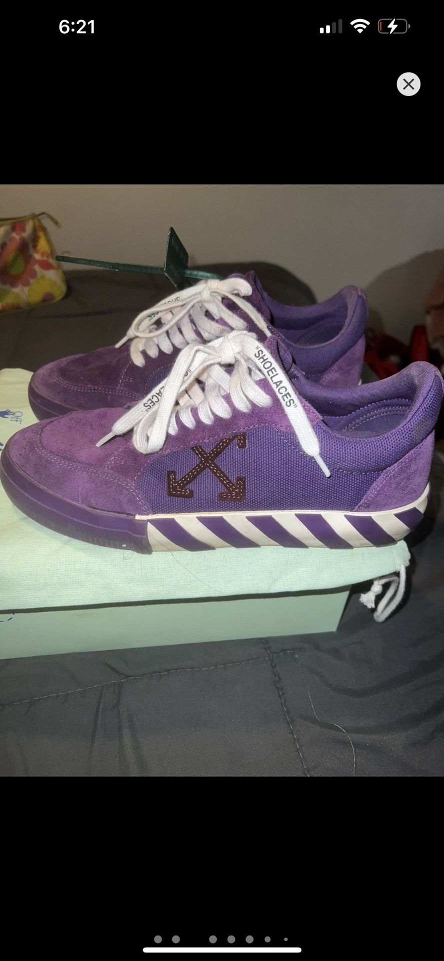 Off White Vulc Purple/Burgandy