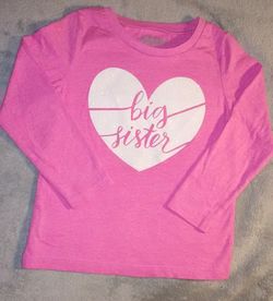 Girls 3T Big Sister Long Sleeve shirt