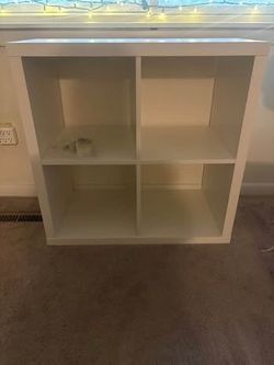White 4-Cube Storage Shelving Unit