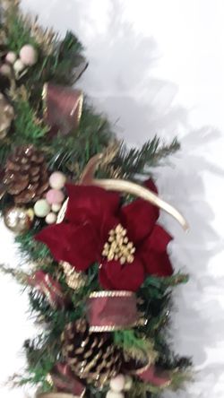 CRISTMAS WREATH  FOR BUSINESS OR HOME  38" W.X 42" L. Thumbnail