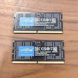 Crucial 64GB (2x32 GB) DDR5  SODIMM RAM 262-Pin, 5600MHz Laptop Memory Kit