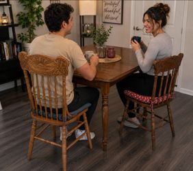 Unmatched Vintage Wood Spindle Back Chairs