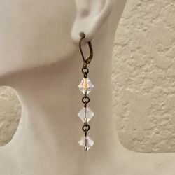 Swarovski  clear crystal  drop earrings
