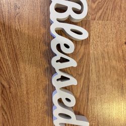 Wood Blessed Decor Peice