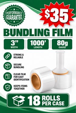 Bundling Film- 3” x 1000ft 80g