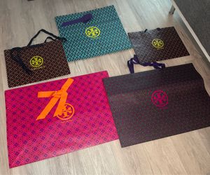 Tory Burch Shopping Gift Bags Set of 5