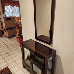 Curio Cabinet And Mirror