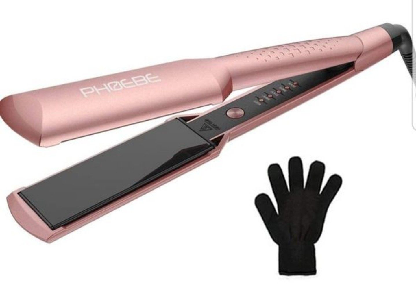 PHOEBE Hair Straighteners Wide Plates Styling Tools Smooth Hair Straightening