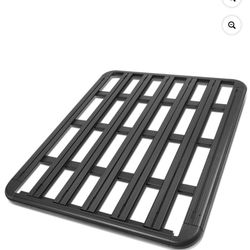 New in box DNA Motoring 60"X 48" Aluminum Roof Rack Car SUV Top Cargo Bag Luggage Carrier Basket Black, RRC-64-AL