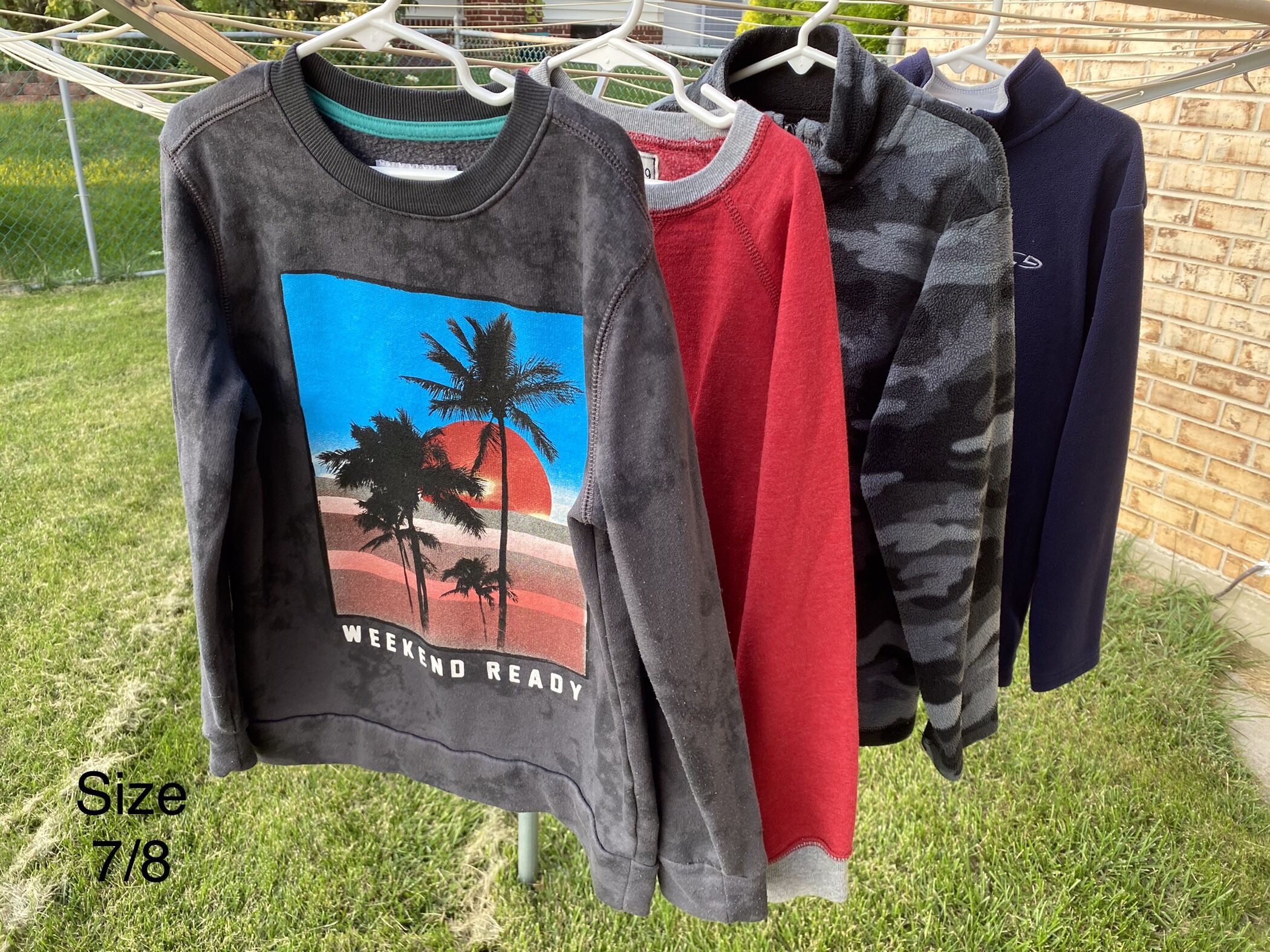 Size 7/8 - Boys Sweatshirt Shirts (4)