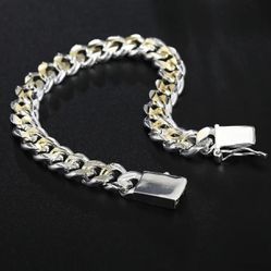 Sterling Silver Mens Bracelet 