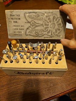 One Box Of Leathercraft Tools. Over 40 Pieces!