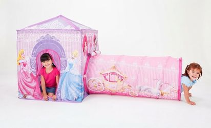 Disney Princess Adventure Hut Tent Play Structure Kids Playhouse Tunnel Pop-Up