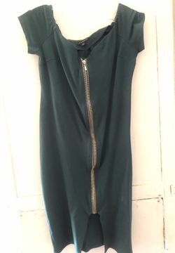 Off the shoulder green dress