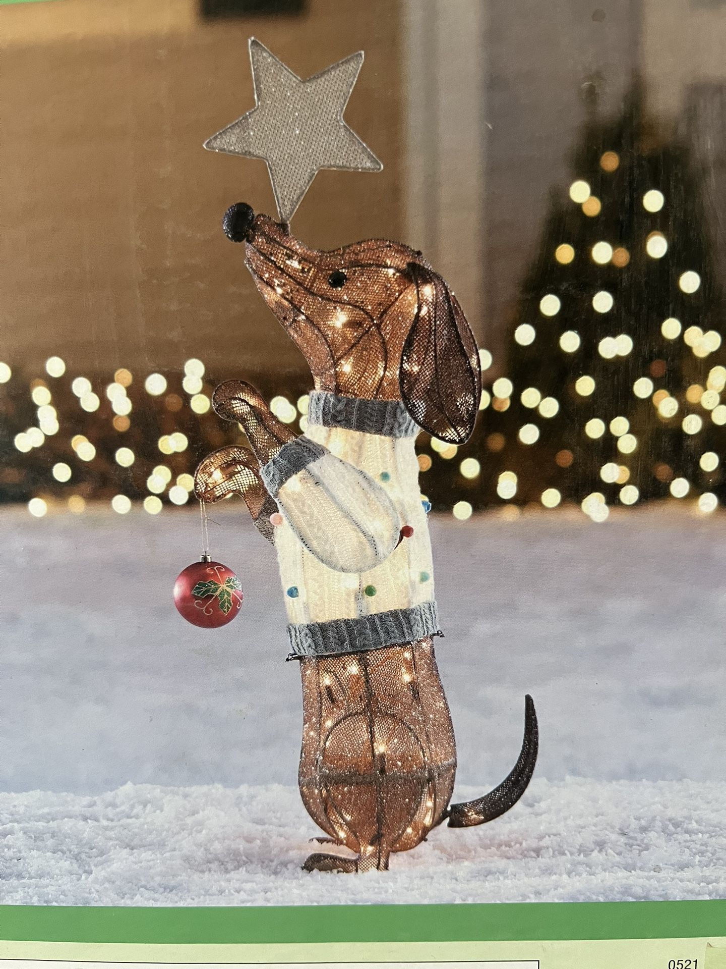 Lighted Dachshund Christmas Decoration