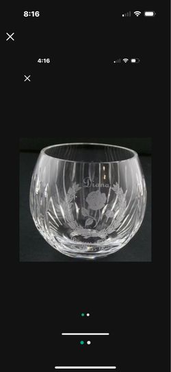 Stuart Crystal Diana Princess of Wales , England's Rose 3 1/2 roseBowl